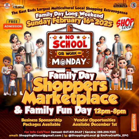 Vendor Booth Payment Family Day Shoppers Marketplace 02/16/25