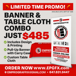 September Promo (Pull-Up Banner + Custom Tablecloth Combo)