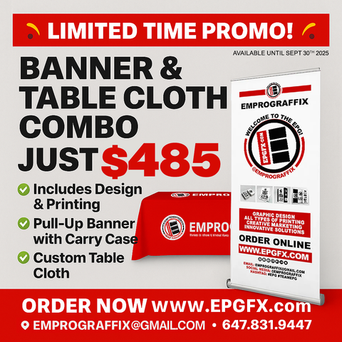 September Promo (Pull-Up Banner + Custom Tablecloth Combo)