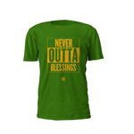 Exclusive "NEVER OUTTA BLESSINGS" Cotton T-Shirt (Inventory Clear Out)