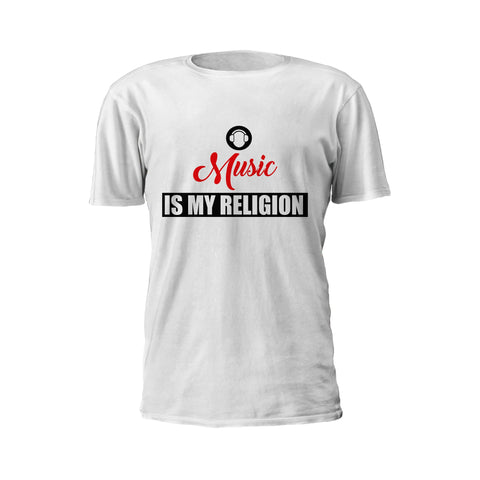 Music Is My Religion Short Sleeve T-Shirt - GET FRESH MARKETPLACE